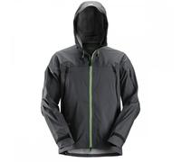 Snickers 1300 FlexiWork Stretch Waterproof Shell Jacket Steel Grey/Bla XS