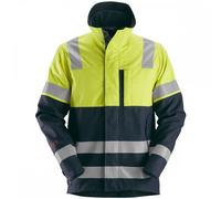 Snickers 1560 ProtecWork Jacket Class 1 Navy/High Visibility Yellow 2X 2XL Long