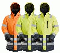 Snickers 1830 AllroundWork, Hi-Vis Waterproof Parka Jacket Class 3