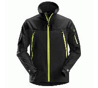 Snickers 1940 FlexiWork, Full Stretch Jacket Black/Neon Yellow M Colou M