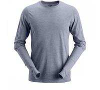 Snickers 2427 AllroundWork Wool Long Sleeve T-Shirt Dark Blue Melange L