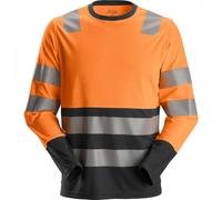 Snickers 2433 High-Vis Long Sleeve Class 2 T-Shirt High-Vis Orange/Bl S