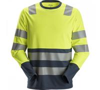 Snickers 2433 High-Vis Long Sleeve Class 2 T-Shirt High Visibility Ye XS