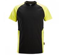 Snickers 2550 Two-Coloured T-Shirt Black/Neon M Colour: Black/Neon, Ch M