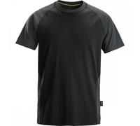 Snickers 2550 Two-Coloured T-Shirt Black/Steel Grey S Colour: Black/St S