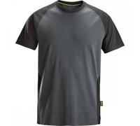 Snickers 2550 Two-Coloured T-Shirt Steel Grey/Black S Colour: Steel Gr S