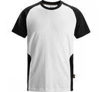 Snickers 2550 Two-Coloured T-Shirt White/Black L Colour: White/Black, L