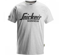 Snickers 2590 Logo T-Shirt Grey Melange S Colour: Grey Melange, Chest S
