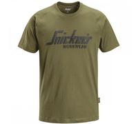 Snickers 2590 Logo T-Shirt Khaki Green M Colour: Khaki Green, Chest Si M