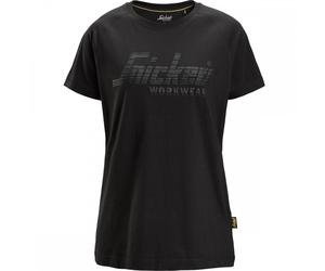 Snickers 2597 Womens Logo T-Shirt Black S Colour: Black, Chest Size: S S