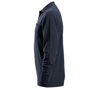 Snickers 2608 Long Sleeve Pique Shirt Black L Colour: Black, Chest Siz L