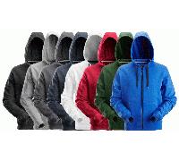 Snickers Zip Hoodie 2801 – Full Zip Hooded, Soft Lining, Reinforced Elbows – White XXXL Regular