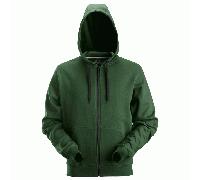 Snickers 2801 Full Zip Hooded Work Sweatshirt, Soft Lining, GREY