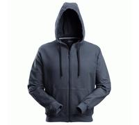 Snickers Workwear Zip-Up Hoodie 2801 – Reinforced Elbows, Soft Lining, Long Sleeve – Navy 3XL