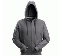 Snickers 2801 Full Zip Hooded Work Sweatshirt, Soft Lining, GREY