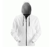 Snickers 2801 Full Zip Hooded Work Sweatshirt, Soft Lining, WHITE