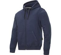 Snickers Workwear Hoodie 2801 Classic Zipped – Full Zip Work Sweatshirt, Soft Lining