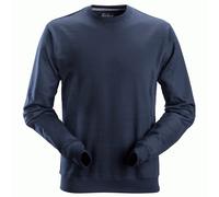 Snickers 2810 Plain Crew Neck Sweatshirt Jumper, XS-3XL - NAVY BLUE