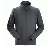 Snickers 2818 1/2Zip Sweatshirt: Steel Grey Size: XL Colour: Steel Gre XL