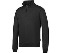 Snickers 28180400007 Size X-Large Sweatshirt with 1/2 Zip - Black
