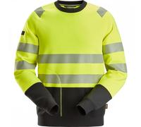 Snickers 2831 High-Vis Class 2 Sweatshirt High-Vis Yellow/Black XL Col XL