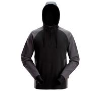 SNICKERS 2842 TWO-COLOURED QUARTER ZIP HOODIE SWEATSHIRT WORK TOP