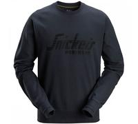 Snickers 2892 Logo Sweatshirt Dark Navy Melange 2XL Colour: Dark Navy 2XL