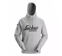 Snickers 2894 Logo Hoodie Grey Melange XL Colour: Grey Melange, Chest XL