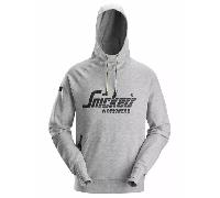 Snickers 2894 Logo Hoodie Grey Melange 2XL Colour: Grey Melange, Chest 2XL