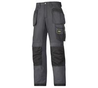 Snickers 3213 Craftsmen Holster Pocket Trousers, Rip-Stop Steel Grey/B 35" 30"
