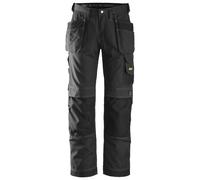 Snickers 3213 Craftsmen Holster Pocket Trousers, Rip-Stop Black
