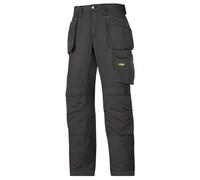 Snickers 3213 Craftsmen Holster Pocket Trousers, Rip-Stop Black, Insid 33" 37"