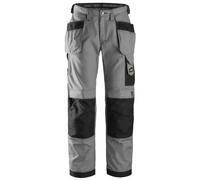 Snickers 3213 Craftsmen Holster Pocket Trousers, Rip-Stop Grey/Black, 33" Waist