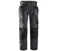 Snickers 3213 Craftsmen Holster Pocket Trousers, Rip-Stop Steel Grey/Black