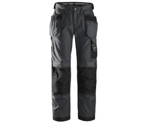 Snickers 3213 Craftsmen Holster Pocket Trousers, Rip-Stop Steel Grey/Black