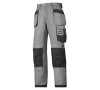 Snickers 32131804044 Size 44 "Rip-Stop" Craftsmen Holster Pocket Trousers - Grey-Black