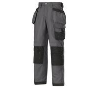 Snickers 3214 Craftsmen Holster Pocket Trousers Steel Grey/Black Waist 30" 32"