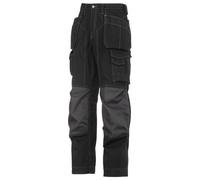 Snickers 3223 Floorlayer Holster Pocket Knee Pad Trousers, Rip-Stop BLACK