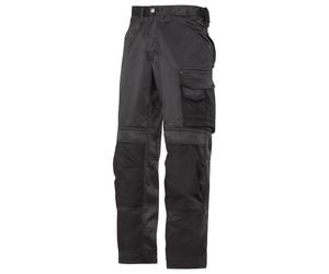 Snickers 3312 Craftsmen Trousers, DuraTwill Black, Inside Leg: 28&quot 30" 28"