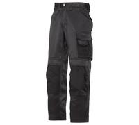 Snickers 3312 Craftsmen Trousers, DuraTwill Black, Inside Leg: 30" 47" 30"
