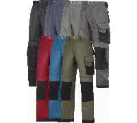Snickers 3312 Craftsmen Trousers, DuraTwill Muted Black/Black, Inside 33" 37"