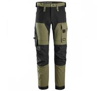 Snickers 4-way Stretch Trouser Khaki Green 41" Colour: Khaki Gree 41" 35"