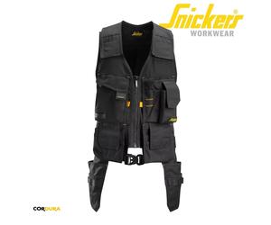 Snickers 4250 AllroundWork Tool Vest Black Integrated Belt Adjustable Straps