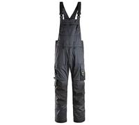 Snickers 6051 AllroundWork Stretch Bib & Brace Trousers Steel Grey Black 158 (W41 x L35)
