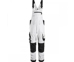 Snickers 6051 AllroundWork Stretch Bib & Brace Trousers White/Blac 33" 35"