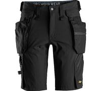 Snickers 6108 Lite Work Detachable Holster Pockets Shorts Black 35"
