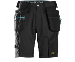 Snickers 6110 LiteWork 37.5 Work Shorts Holster Pockets Black Waist: 3 31"
