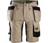 Snickers 6141 AllroundWork Stretch Shorts Holster Pockets Khaki/Black 41"