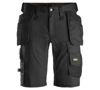 Snickers 6141 Mens Allround Work Stretch Slim Fit Holster Pockets Shorts Black 31"