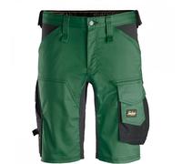 Snickers 6143 AllroundWork Stretch Shorts Forest Green/Black Waist: 47 47"